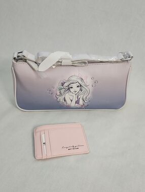 Disney X DANI by Danielle Nicole Purple Ombre "Ariel"  Bag with Bonus Cardholder